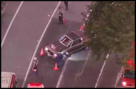 渋谷のスクランブル交差点事故、アメ車